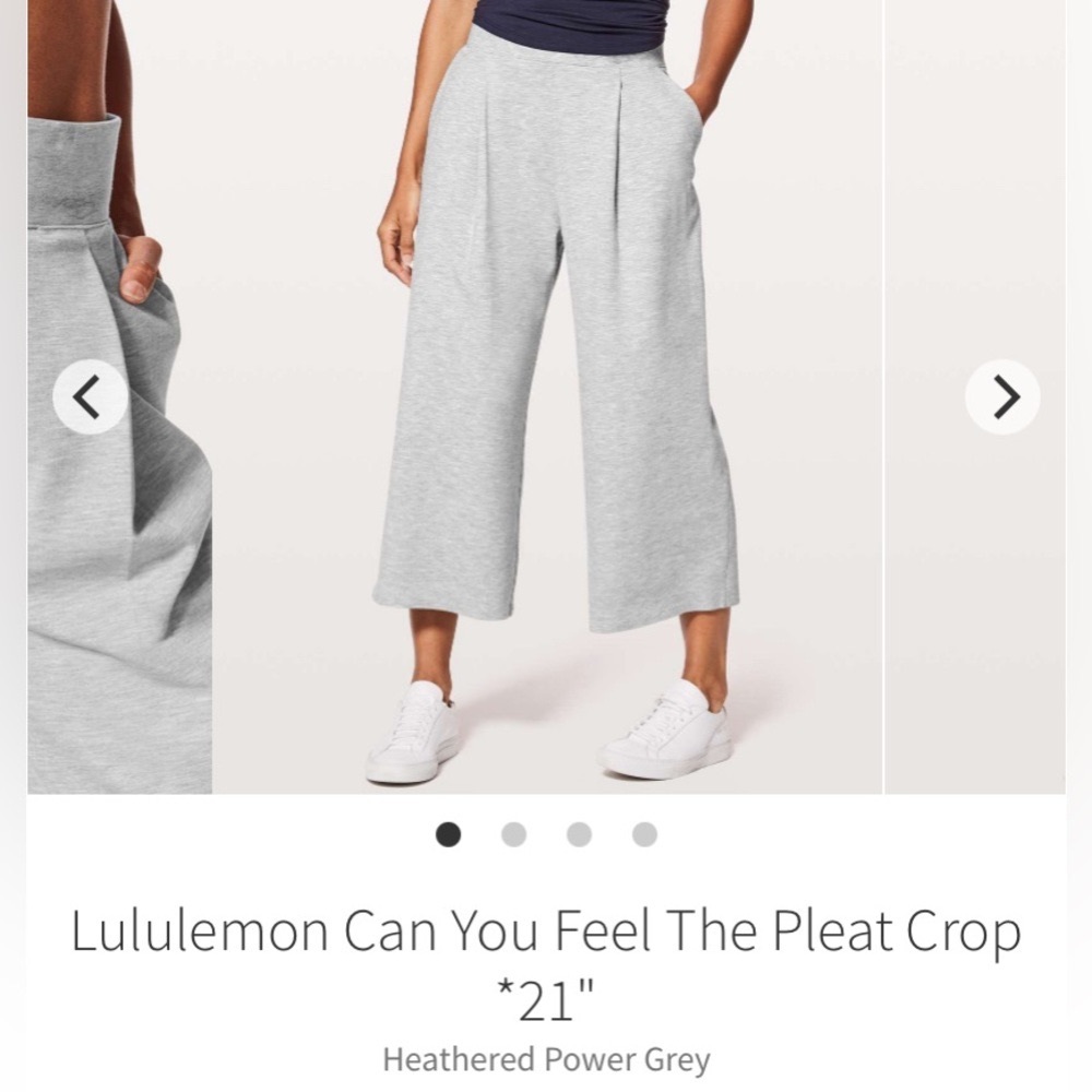Lululemon “can you feel the pleate” cropped pants